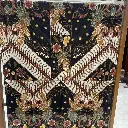 KAIN BATIK TULIS SUTRA ATBM POLA KEMEJA HITAM MOTIF BURUNG 1.webp
