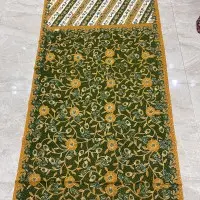 kain batik tulis lasem motif sarung hijau kuning putih cantik.webp