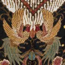 KAIN BATIK TULIS SUTRA ATBM POLA KEMEJA HITAM MOTIF BURUNG