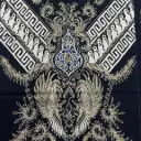 KAIN BATIK TULIS POLA PRADA HITAM GOLD