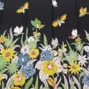 KAIN BATIK TULIS BUNGA LATAR HITAM COLORFUL