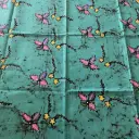 KAIN BATIK TULIS BAKARAN HIJAU BUNGA KUNING PINK