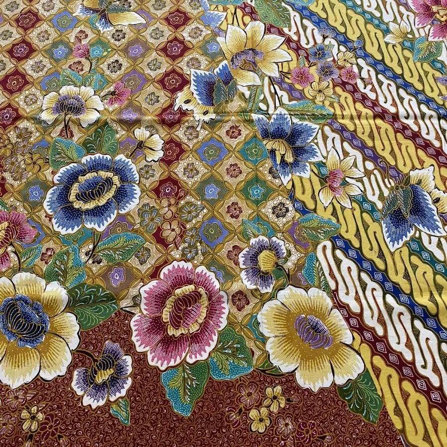 KAIN BATIK TULIS HOKOKAI FULL CANTING COLORFUL PAGI SORE