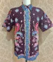 KEMEJA BATIK TULIS MOTIF BURUNG HONG SIZE L