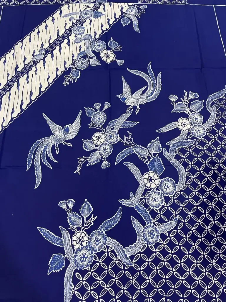 KAIN BATIK TULIS POLA KEMEJA BIRU PUTIH PRIMIS