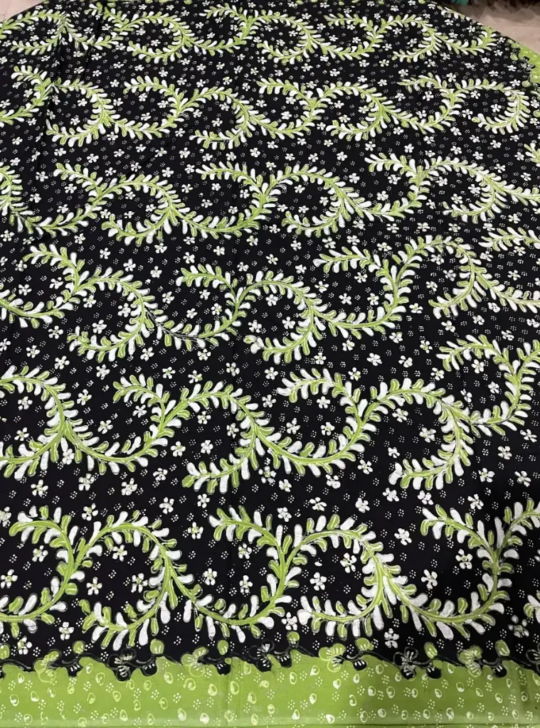 KAIN BATIK TULIS LASEM HIJAU HITAM MEWAH