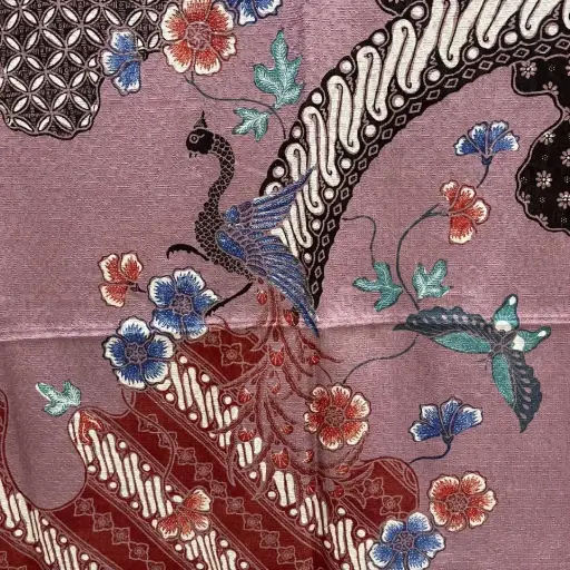 KAIN BATIK TULIS SUTRA ATBM POLA KEMEJA WARNA DUSTY PINK