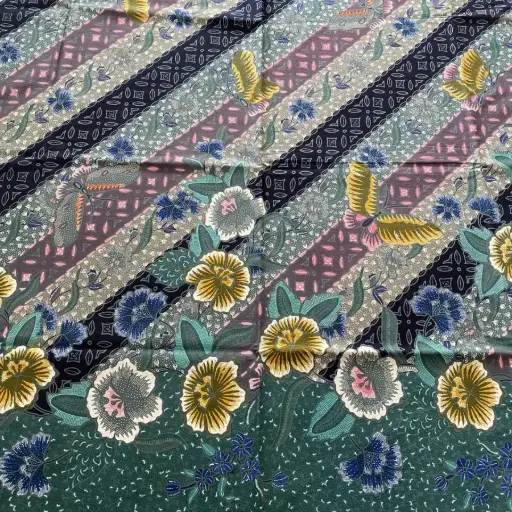 KAIN BATIK TULIS HOKOKAI PAGI SORE NUANSA BIRU