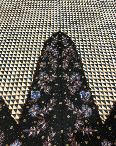 KAIN BATIK TULIS WARNA ALAM INDIGO GUNUNGAN