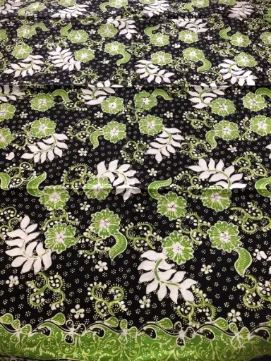 KAIN BATIK TULIS LASEM HIJAU HITAM